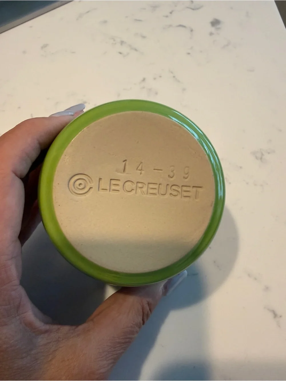 Le Creuset Green Stoneware Ramekins Set of 2 4” Mini Bowls